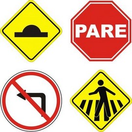 Placa de sinalização de trânsito - Sinalização de Trânsito