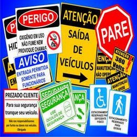 Placas sinalização comercial