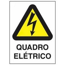 Placa de sinalização quadro elétrico